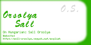 orsolya sall business card